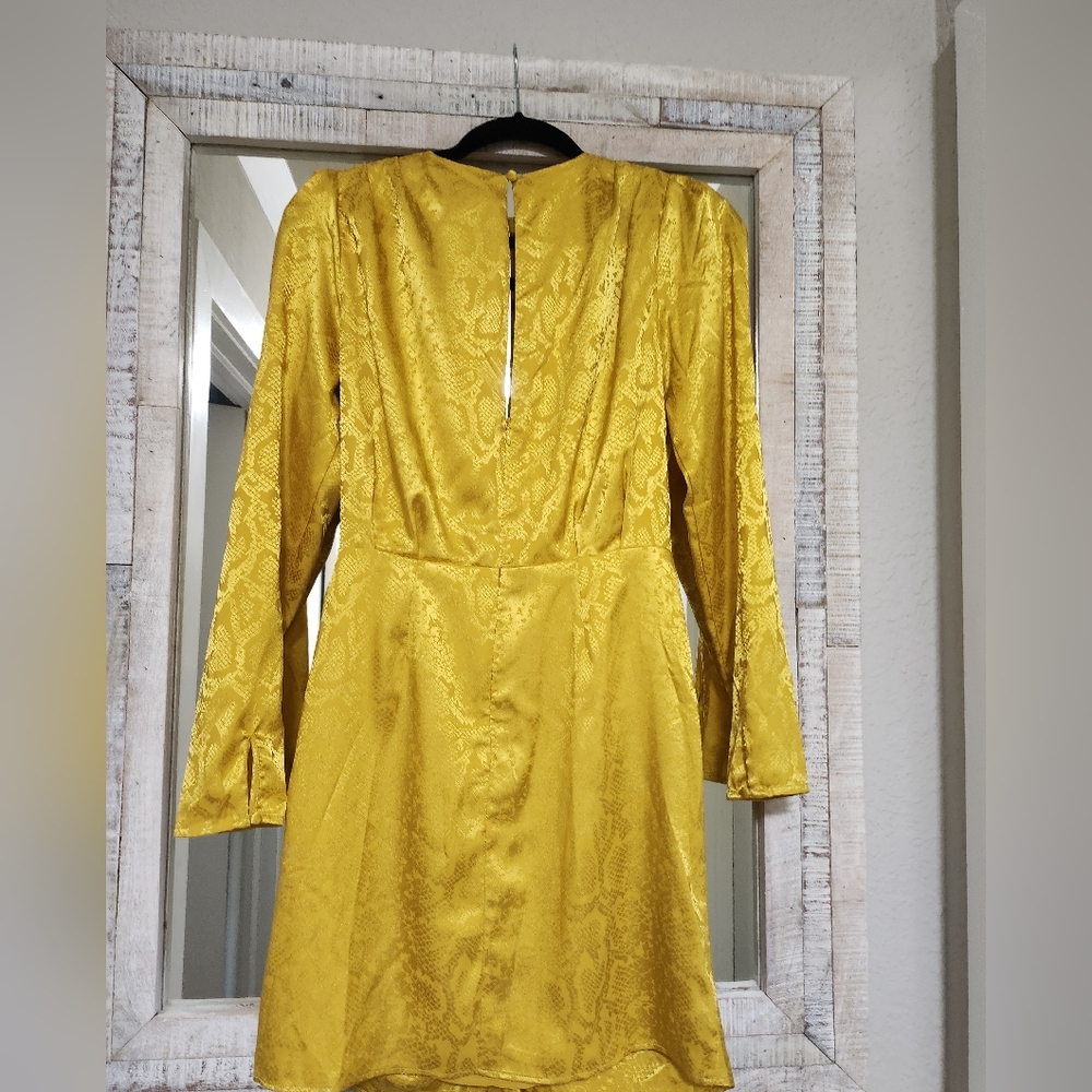 WAYF Rae Ruched Snake Jacquard Dress - Picture 6 of 7